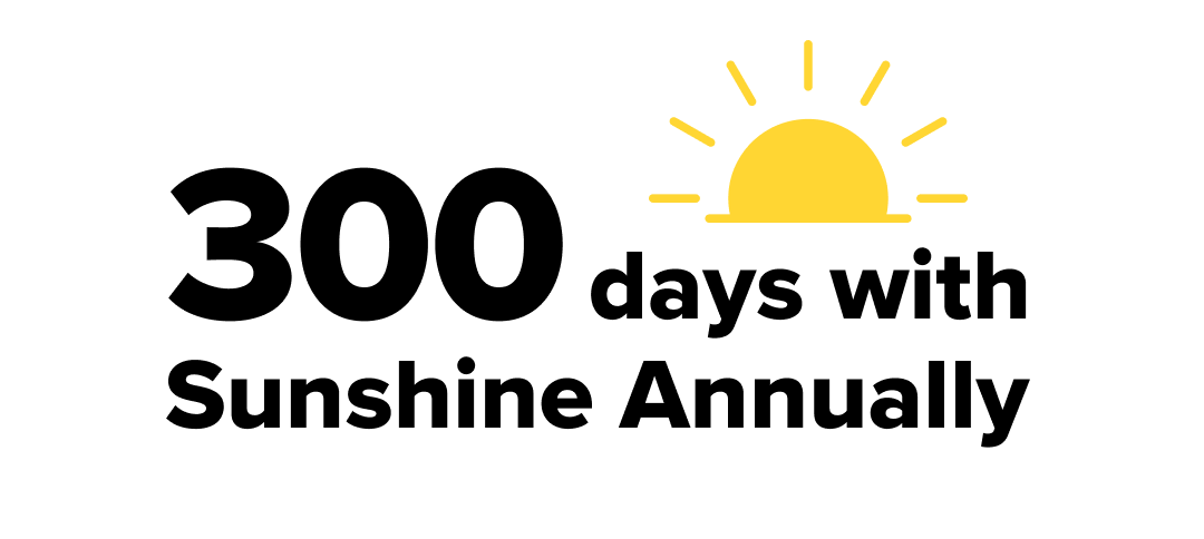 300 Days of Sunshine Annually