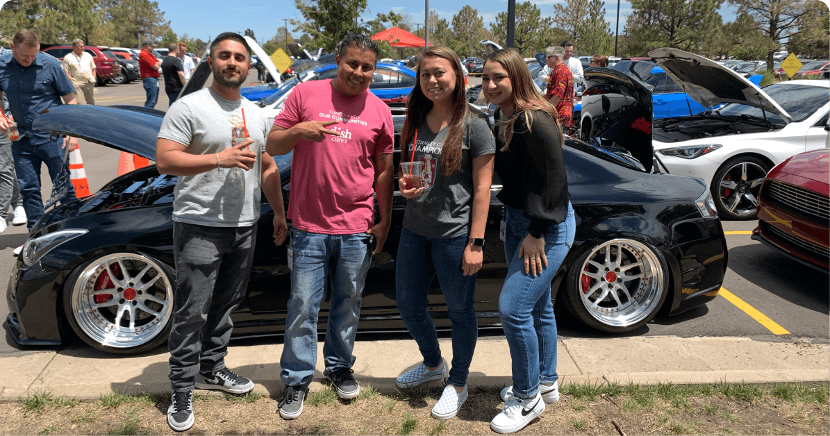 DISH Team Members celebrate their love for cars with the Car Club Interest Group. 