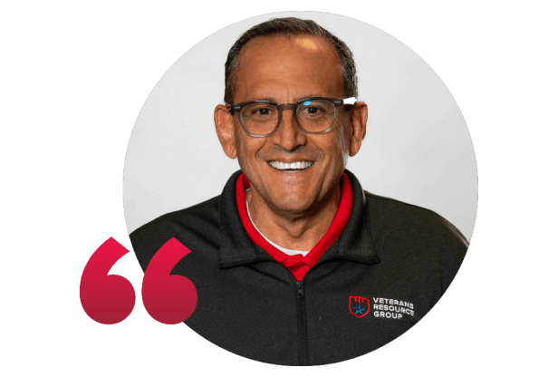 Veterans resource group member working at veteran friendly company