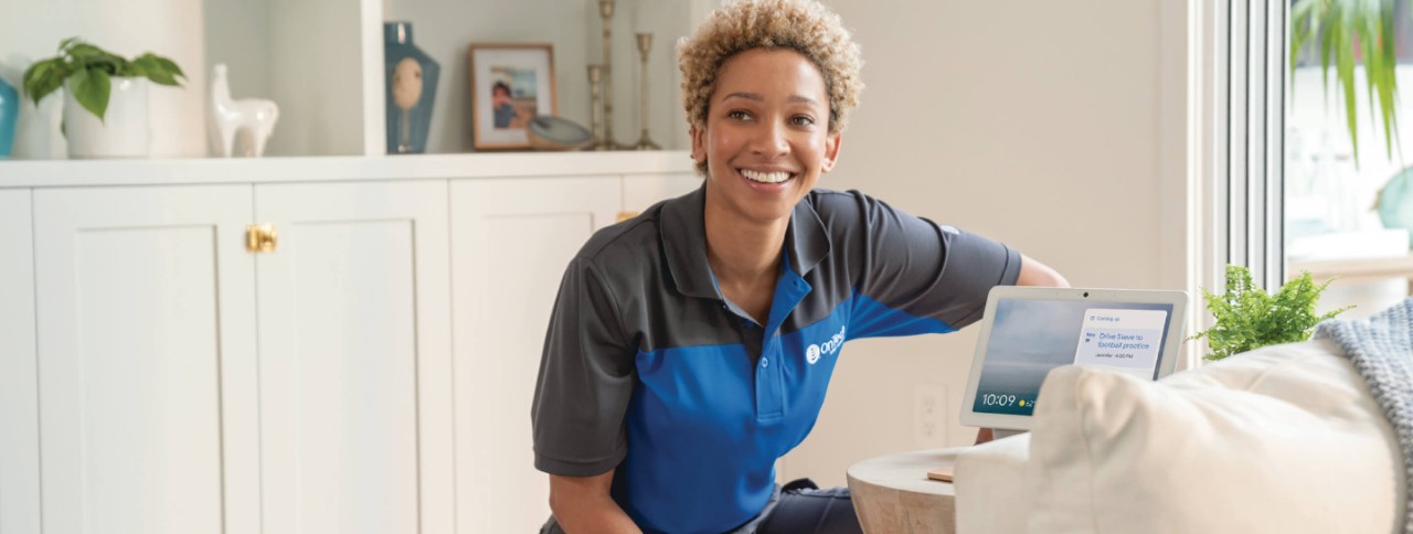 OnTech employee at a customer's home